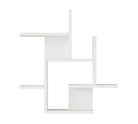 [en.casa] Estantería de Pared Reyna con 7 Estantes Estantería Flotante para Dormitorio Sala Oficina Instalación Mural 66 x 63 x 15 cm - Blanco