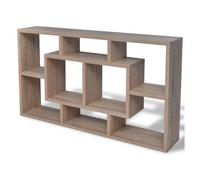 Estantería de pared rijeka 8 compartimentos roble 47,5x85x16 cm