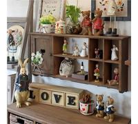 Estantería de Pared rústica de Madera, Organizador Flotante, Armario Colgante para Entrada de casa, Duradero (marrón)