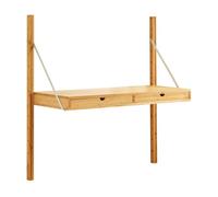 Estantería de pared tingvoll con 2 cajones 85x85x36cm - bambú [en.casa] 85 cm