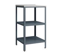 Estantería de pie para jardín bolognano 92x50x50 cm - gris oscuro/plateado [casa.pro]