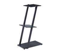 Estantería de pie rollag en forma de e metal 72x40x25cm - negro [en.casa]