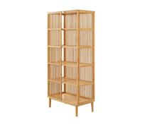 Estantería de pie trundholm de 5 niveles bambú 185 x 80 x 45 cm - color natural [en.casa]