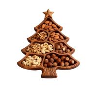 Estantería De Servir De Navidad | Subdividido Suministros Para Servir,Estantería De Servilleta En Forma De Árbol De Navidad | Para Suministros Del Partido Queso Snack Fruta Carne Nueces Cocina Sala