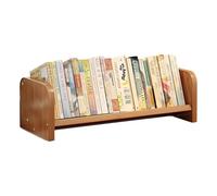 Estantería de sobremesa, organizador de estantería inclinable for escritorio, estante de almacenamiento compacto de bambú for libros, soporte for revistas y CD, decoración del hogar(60cm)