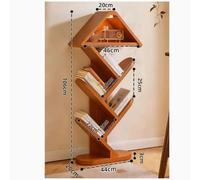 Estantería de varios niveles, estantería para libros en forma de árbol en la sala de estar, estantería pequeña, moderna, de pie, en esquina, gabinete almacenamiento alto estrecho,Natural,44*20*134cm