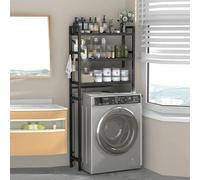 Estantería De Varios Niveles Para Lavadoras, Estantes Sencillos Para Lavadoras Y Secadoras, Resistente Y Duradera, Gran Capacidad De Almacenamiento, Para Baños/balcones(Black,Three floors)