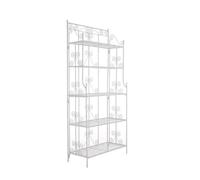 Estantería decorativa de hierro ciara metal blanco 34.5x74.5x173 cm