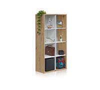 Estantería dess blanco artik (blanco mate) - roble nodi 71,5 x 137 x 33 cm