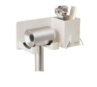 Estanteria Ducha Acero Inoxidable Rinconera Soporte de Pared para secador de Pelo, estantes de baño, afeitadora, secador de Pelo, con Caja de Almacenamiento, organizadores de Inodoro(White)