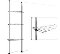 Estantería ducha telescópica acero cromado 3 estantes