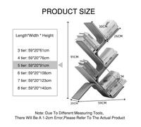 Estantería en Forma de árbol de 3 a 8 Niveles, estantería Vertical Curvada Creativa, Estante for Almacenamiento de Libros, Adecuada for almacenar Libros, películas y CD en casa(Color 1,7-Tier)