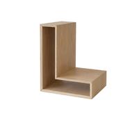 Estantería en Forma de L de Roble