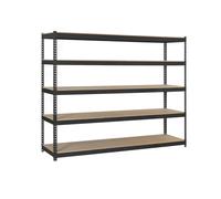 Simonrack Estantería metálica sin tornillos 5 baldas madera 400 kg 2000x2400x900mm Antracita/Madera