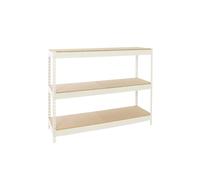 Estantería en kit de 200x240x90cm de carga máx. 400 kg por balda color blanco/madera