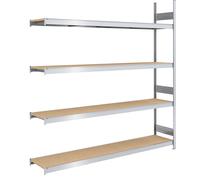 Estantería ensamblable amplia con tableros de aglomerado hofe, altura 2500 mm, anchura 2250 (2 x 1125) mm, carga por área 1750 kg