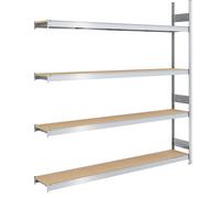 Estantería ensamblable amplia con tableros de aglomerado hofe, altura 2500 mm, anchura 2250 (2 x 1125) mm, carga por área 1750 kg