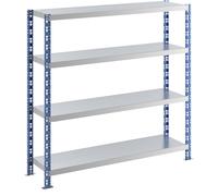 Estantería ensamblable amplia eurokraft basic, P 400 mm, con baldas de chapa de acero
