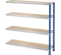 Estantería ensamblable amplia eurokraft basic, P 500 mm, con baldas de aglomerado