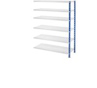 Estantería ensamblable amplia eurokraft basic, P 600 mm, con baldas de chapa de acero