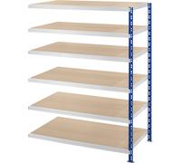 Estantería ensamblable amplia eurokraft basic, P 800 mm, con baldas de aglomerado