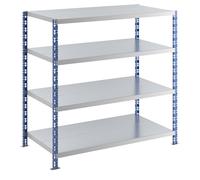 Estantería ensamblable amplia eurokraft basic, P 800 mm, con baldas de chapa de acero