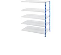 Estantería ensamblable amplia eurokraft basic, P 800 mm, con baldas de chapa de acero