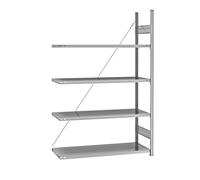 Estantería ensamblable con balda, galvanizada eurokraft pro, por un lado