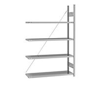 Estantería ensamblable con balda, galvanizada eurokraft pro, por un lado