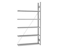 Estantería ensamblable con balda, galvanizada eurokraft pro, por un lado