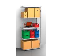 Estantería ensamblable con balda, galvanizada eurokraft pro, por un lado