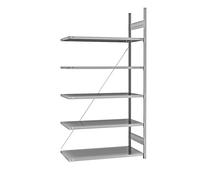 Estantería ensamblable con balda, galvanizada eurokraft pro, por un lado