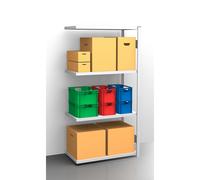 Estantería ensamblable con balda, galvanizada eurokraft pro, por un lado