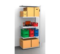 Estantería ensamblable con balda, galvanizada eurokraft pro, por un lado