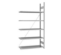 Estantería ensamblable con balda, galvanizada eurokraft pro, por un lado