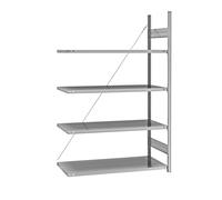 Estantería ensamblable con balda, galvanizada eurokraft pro, por un lado