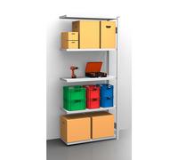 Estantería ensamblable con balda, galvanizada eurokraft pro, por un lado