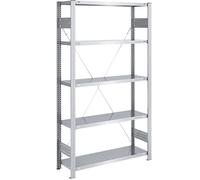 Estantería ensamblable, construcción ligera eurokraft pro, de un solo lado