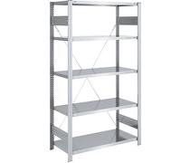 Estantería ensamblable de almacén, galvanizada, construcción semipesada eurokraft pro, altura de estantería 2000 mm