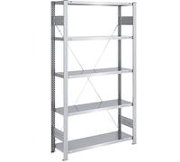 Estantería ensamblable de almacén, galvanizada, construcción semipesada eurokraft pro, altura de estantería 2000 mm