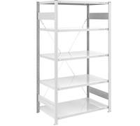 Estantería ensamblable de almacén, postes azules, baldas galvanizadas eurokraft pro, HxA 2000 x 1000 mm