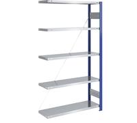 Estantería ensamblable de almacén, postes azules, baldas galvanizadas eurokraft pro, HxA 2000 x 1000 mm