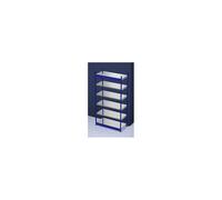 Estantería ensamblable estable, por un lado hofe, altura de estantería 2500 mm, azul/galvanizada, anchura de balda 1325 mm