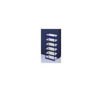 Estantería ensamblable estable, por un lado hofe, altura de estantería 2500 mm, azul/galvanizada, anchura de balda 1025 mm