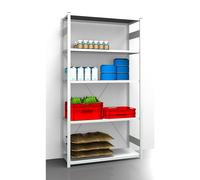 Estantería ensamblable higiénica eurokraft pro, altura de estantería 2350 mm, 5 baldas