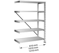 Estantería ensamblable para industria y almacén anchura de balda 800 mm, 5 baldas