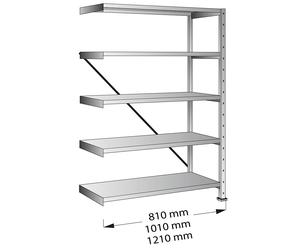 Estantería ensamblable para industria y almacén h 1920 mm, anchura de balda 800 mm, 5 baldas