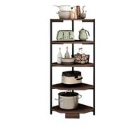 Estanteria Esquina Estudio Estante Esquinero De 5 Niveles, Exhibición Industrial, Soporte Para Plantas, Estantería Esquinera, Soportes Para Para Sala Estar Y Cocina Dormitorio Oficina(30*30*120cm)