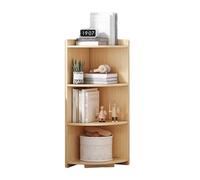 Estantería esquinera alta con deflectores que ahorra espacio para sala de estar, estudio, oficina, moderno estante de almacenamiento de 47.2 x 11.8 x 11.8 pulgadas, elegante estantería esquinera