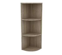 Estantería esquinera baja 3 niveles salón, almacenamiento comedor plea 29x92x29 cm